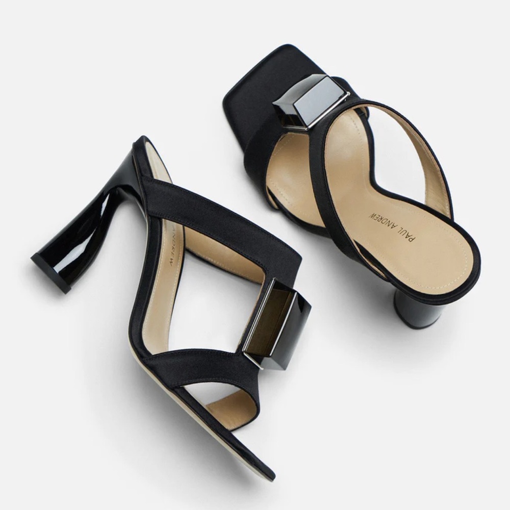 Paul Andrew Satin Mule - Picture 3 of 9